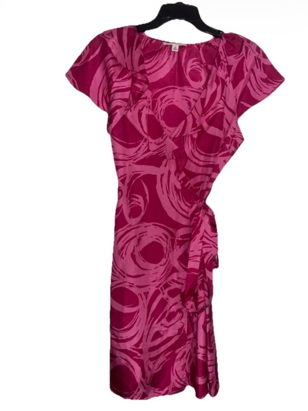 Banana Republic Wrap-Style Pink Floral Print Dress